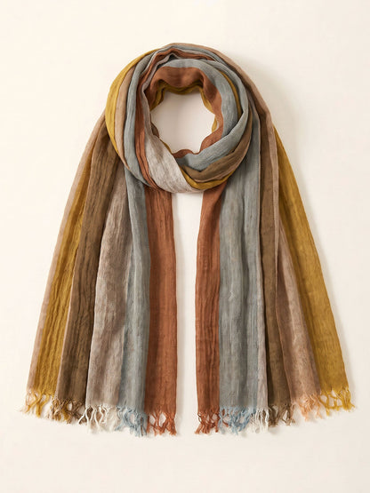 Cotton Linen Lightweight Soft Scarf  DestGlow