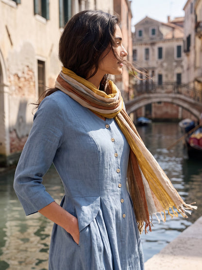 Cotton Linen Lightweight Soft Scarf  DestGlow