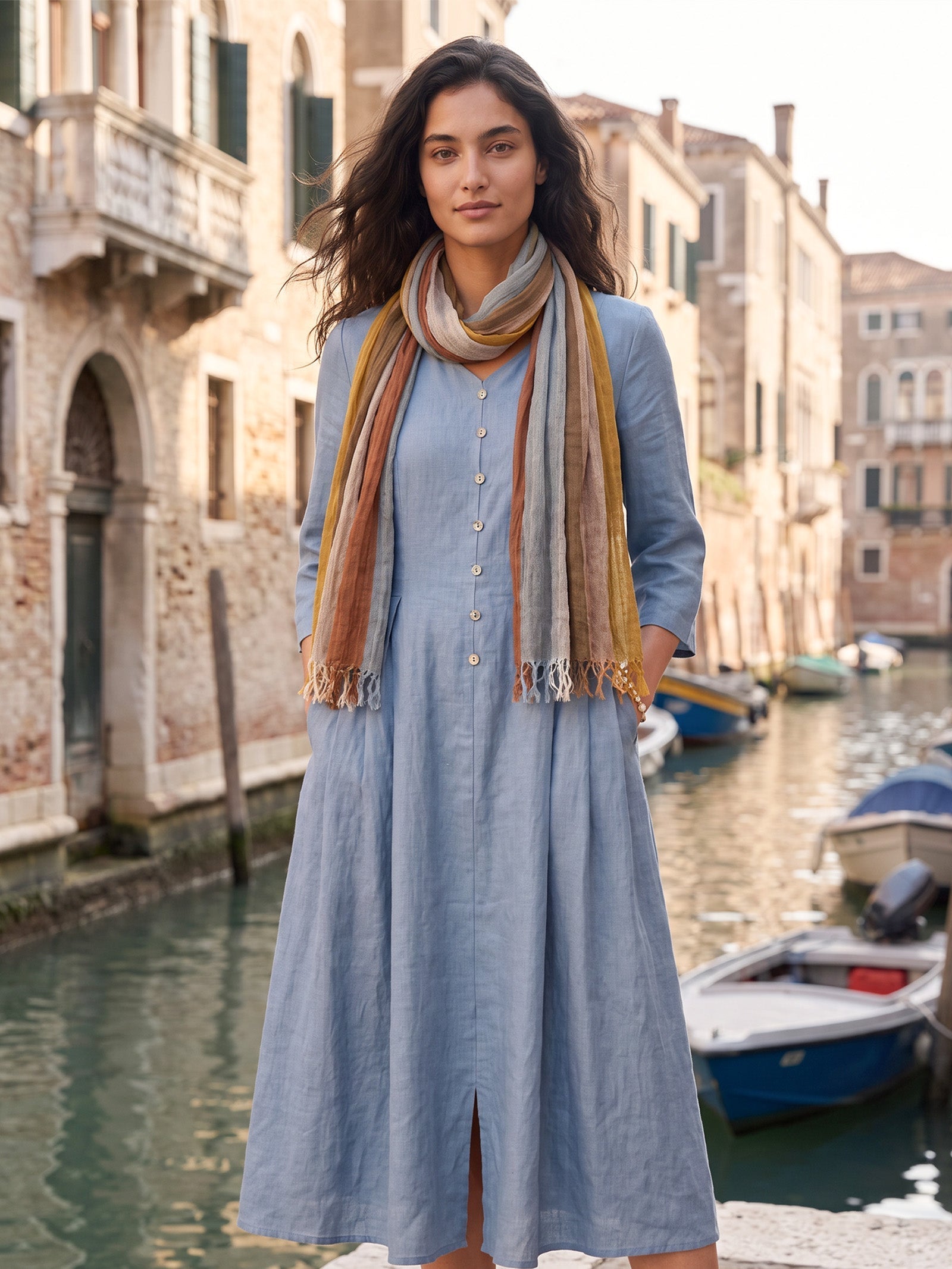 Cotton Linen Lightweight Soft Scarf  DestGlow