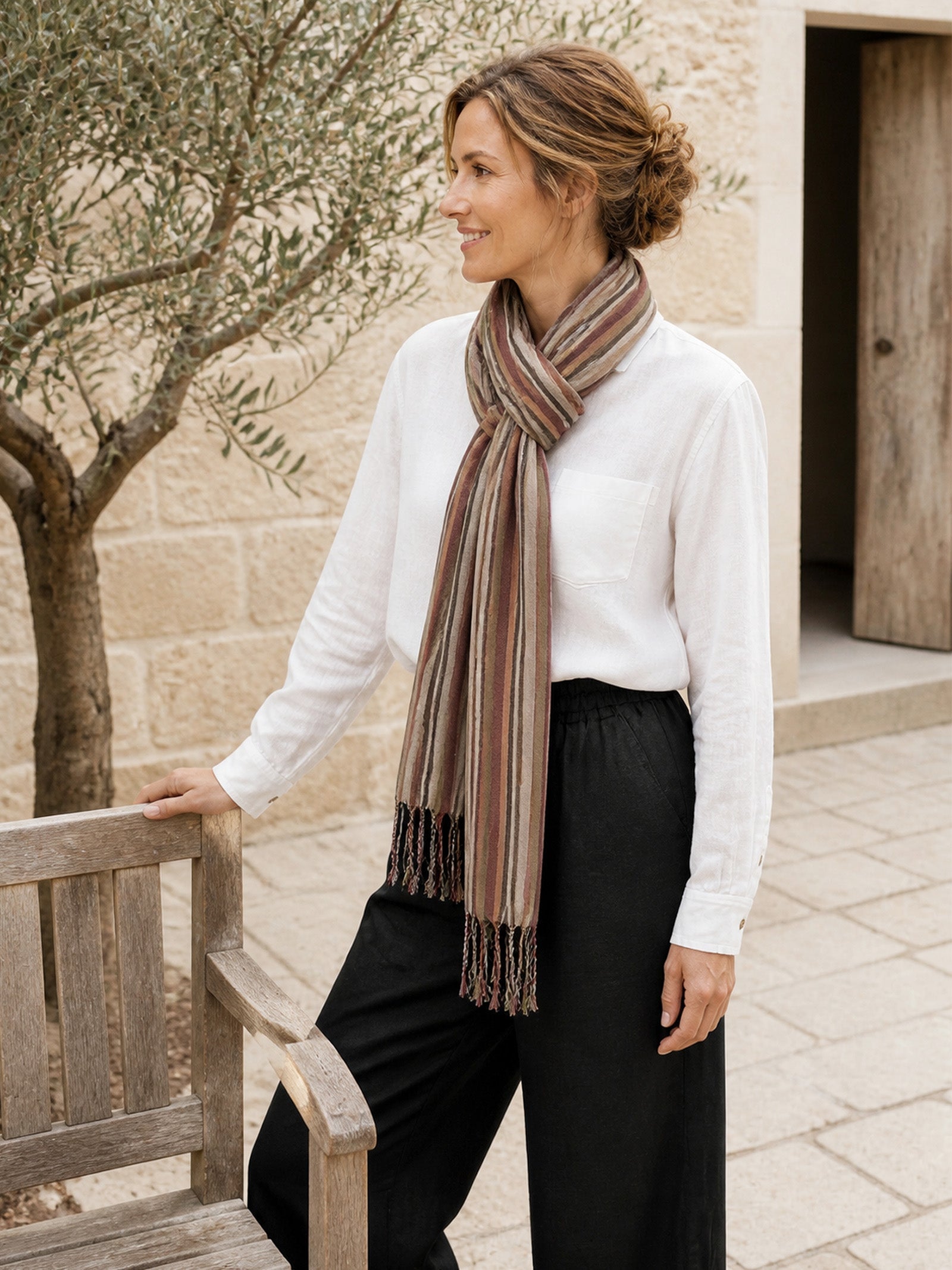 Cotton Linen Lightweight Soft Scarf  DestGlow
