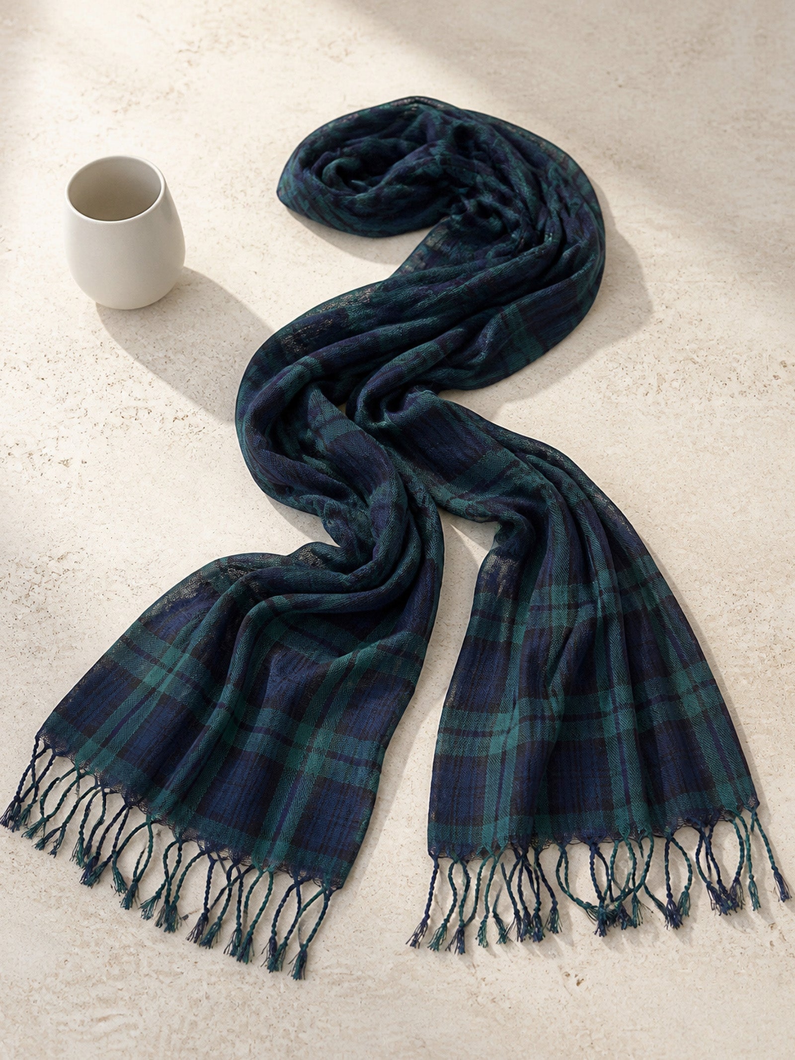 Cotton Linen Lightweight Soft Scarf  DestGlow