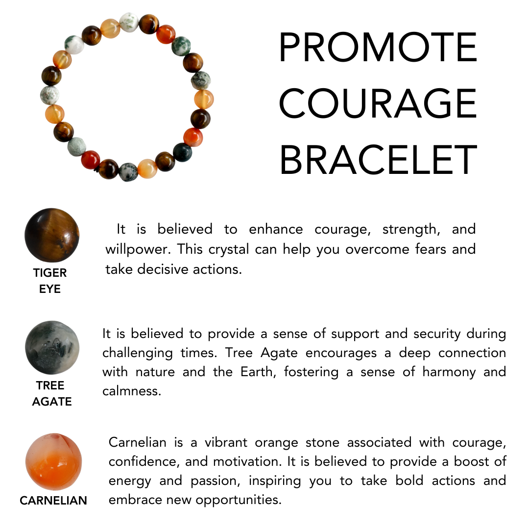 Promote COURAGE Crystal Bracelet (Creativity and Intuition)  DestGlow