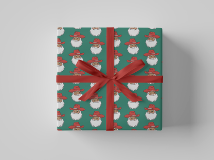 Cowboy Santa Gift Wrap