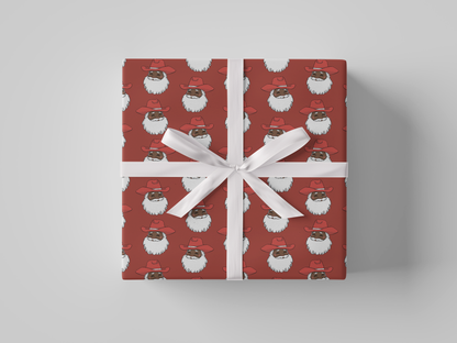 Cowboy Santa Gift Wrap