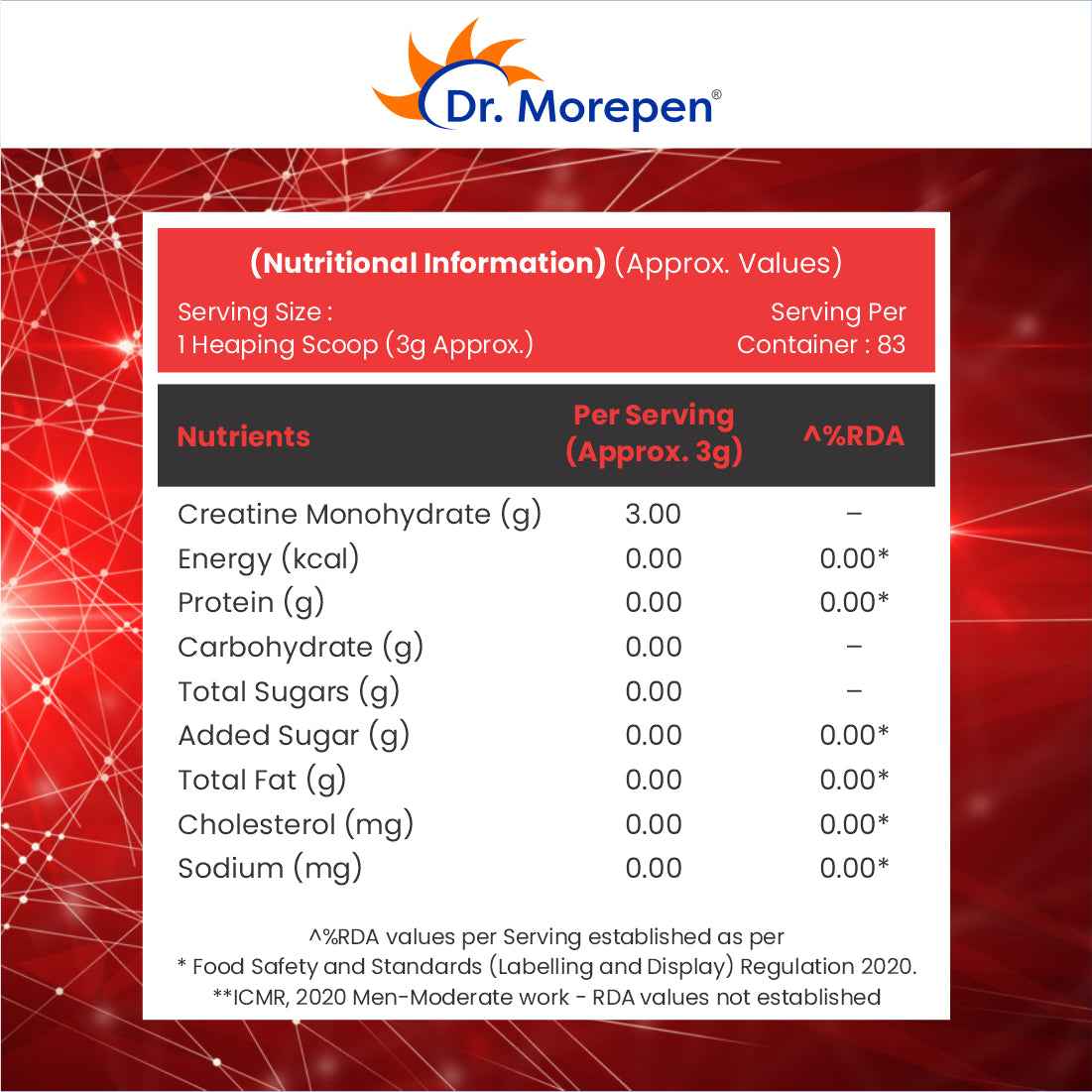 Dr Morpen Creatine Monohydrate Powder