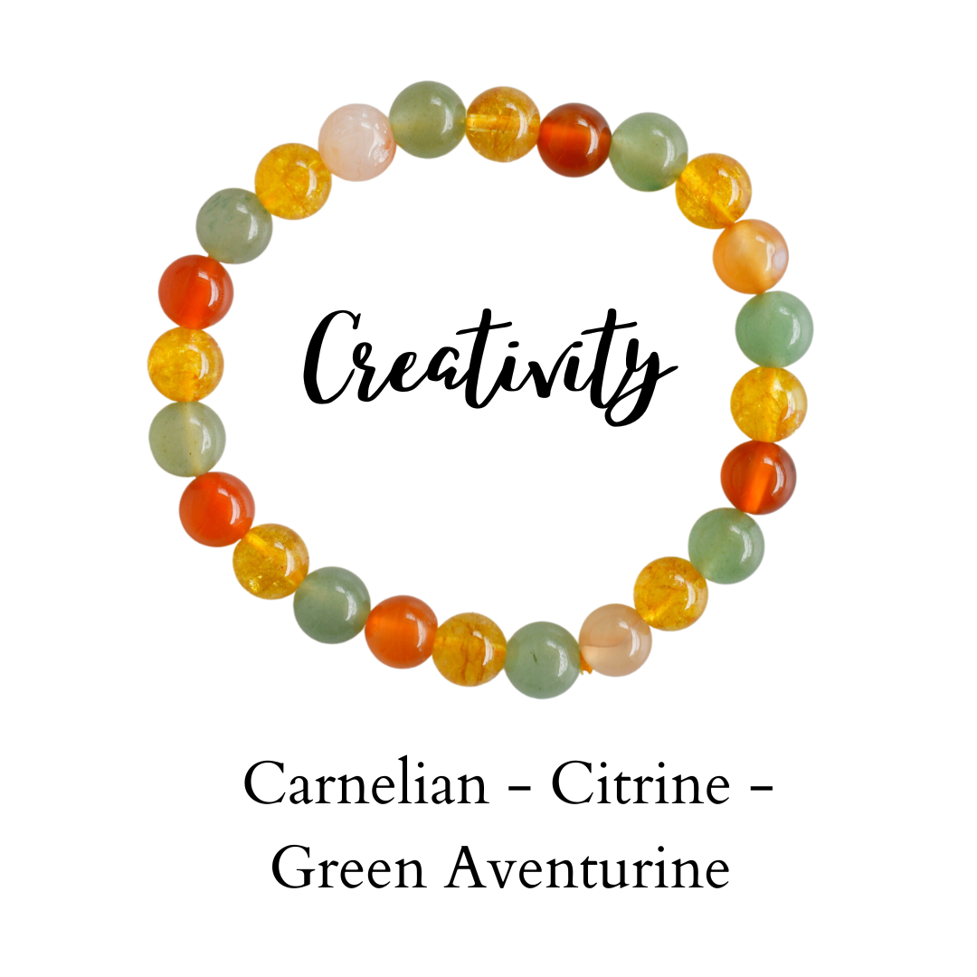 Energizes CREATIVITY Crystal Bracelet (Meditation, opportunity, and inspiration)  DestGlow