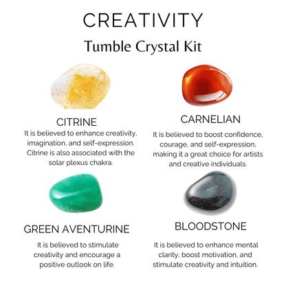 Energizes CREATIVITY Crystal Kit, Gemstone Tumble Kit, Creativity Crystal Gift Set  DestGlow