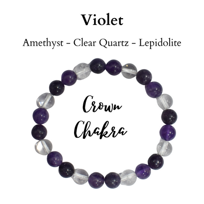 CROWN Chakra Crystal Bracelet  DestGlow