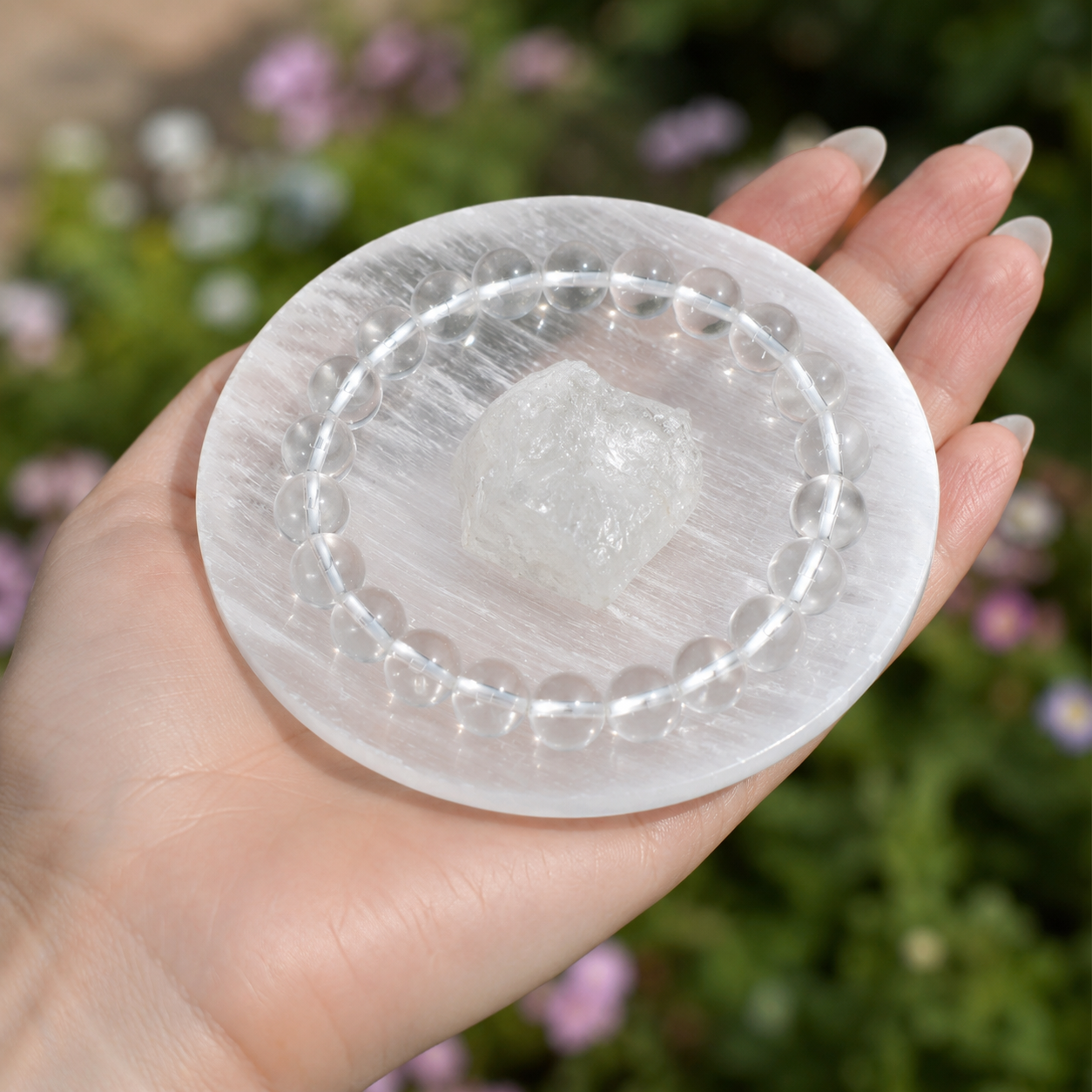 Crystal Quartz Gift Set For Emotional Support and Protection, Crystal Polished Gemstones.  DestGlow