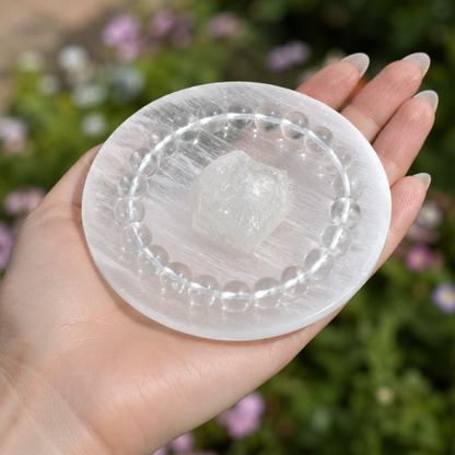 Crystal Quartz Gift Set For Emotional Support and Protection, Crystal Polished Gemstones.  DestGlow