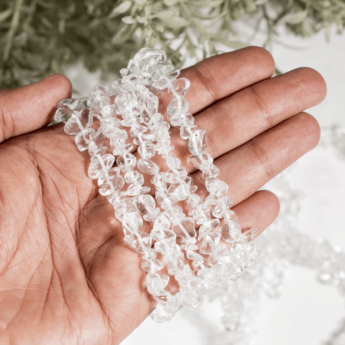 Crystal Quartz Chip Bracelet (Channeling and Dreams )