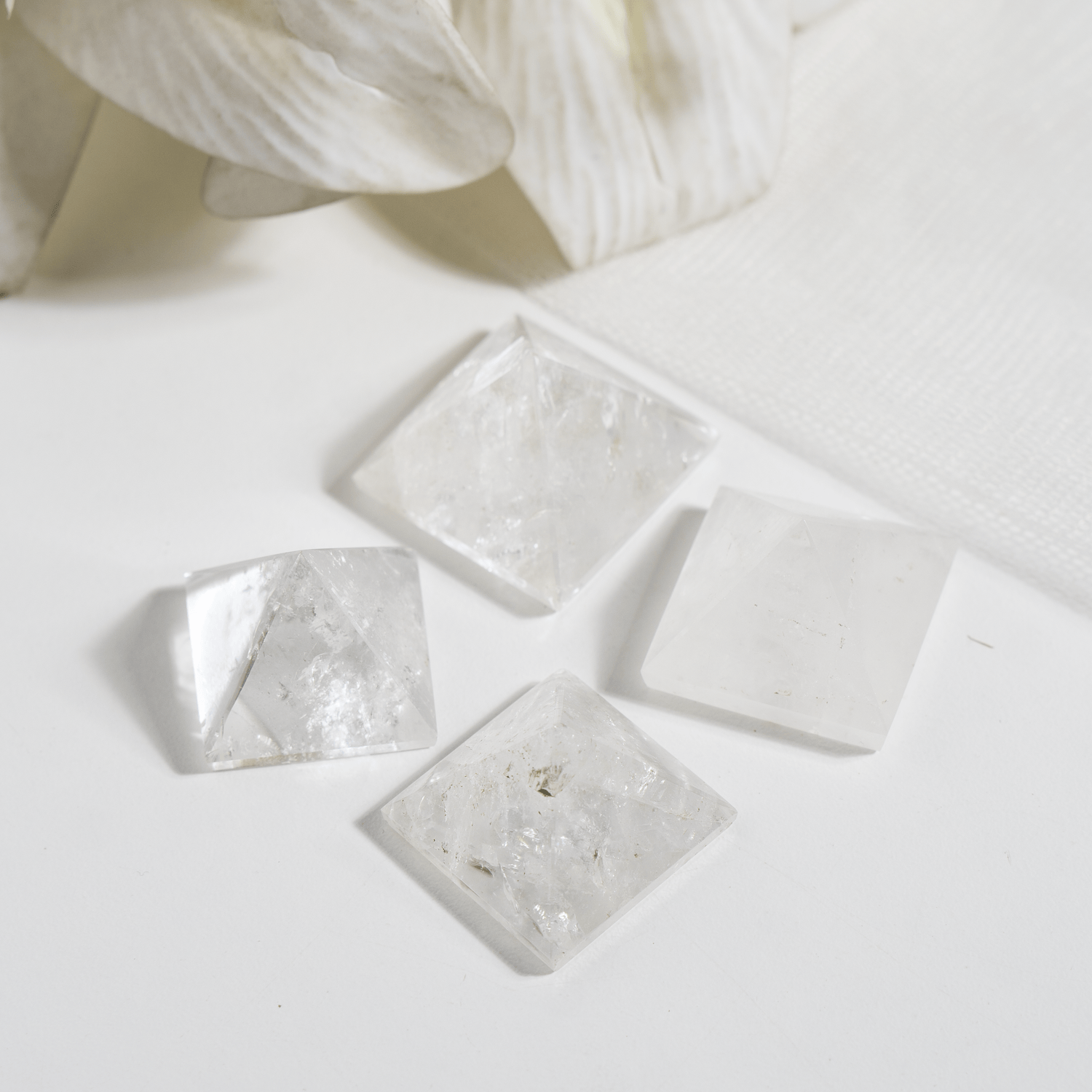 Crystal Quartz Pyramids (Balances Energy and Meditation)
