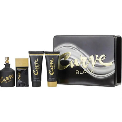 Curve Black By Liz Claiborne For Men 4Pcs Set EDC Spray