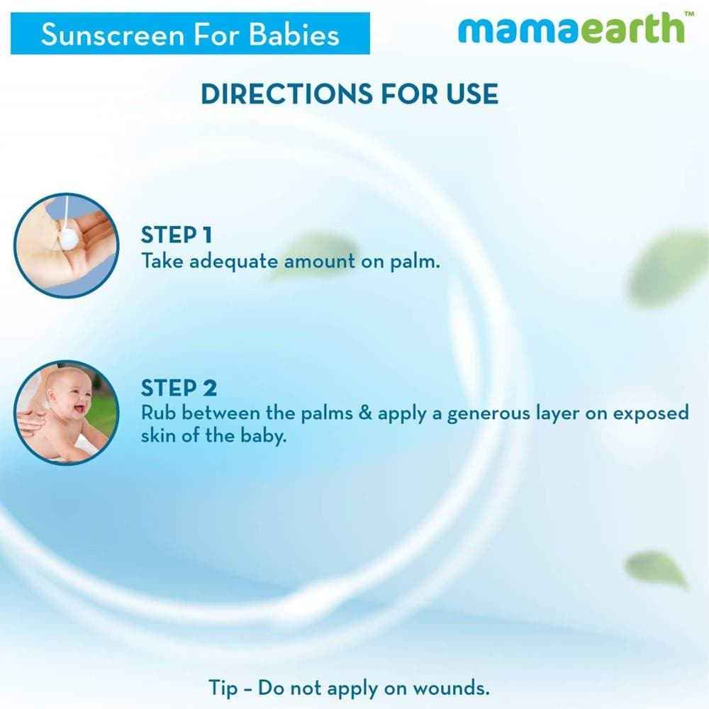 Mamaearth Mineral Based Baby Sunscreen For Protects from UV Rays &amp; Deeply Nourishing &amp; Soothing