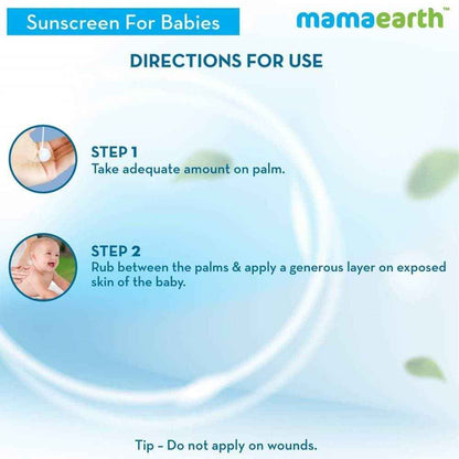 Mamaearth Mineral Based Baby Sunscreen For Protects from UV Rays &amp; Deeply Nourishing &amp; Soothing