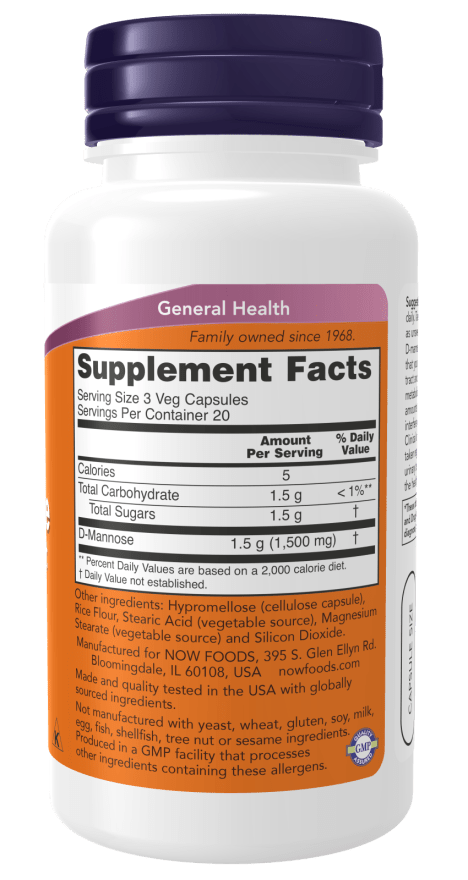 D-Mannose 500 mg by Country Life Natural Foods