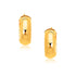 14k Yellow Gold Wide Medium Hoop Earrings with Snap Lock - DestGlow