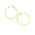 14k Yellow Gold Polished Hoop Earrings (2x25 mm) - earrings
