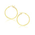 14k Yellow Gold Polished Hoop Earrings (2x25 mm) 