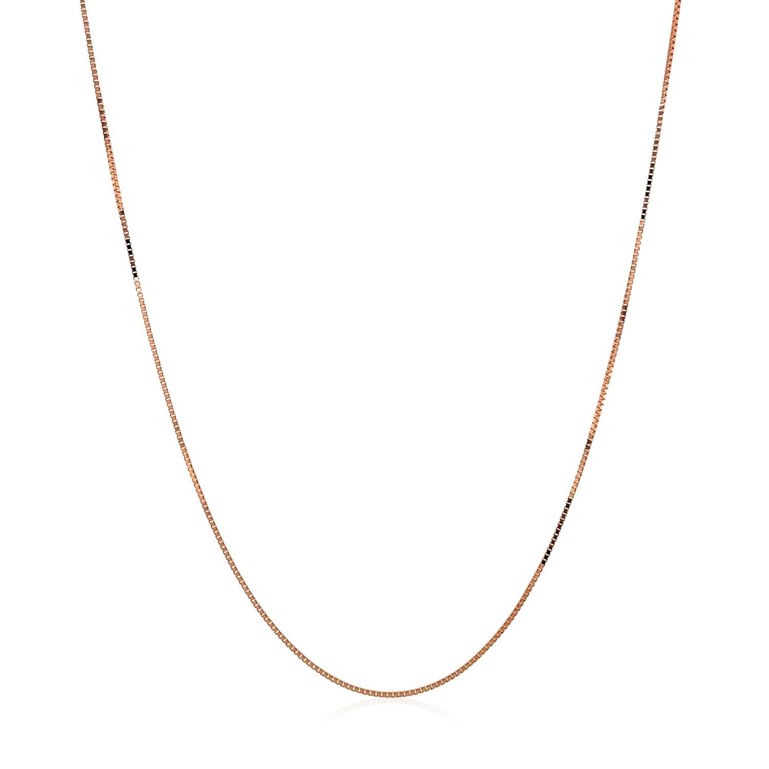 14k Rose Gold Classic Box Chain 0.45mm by Bids.com