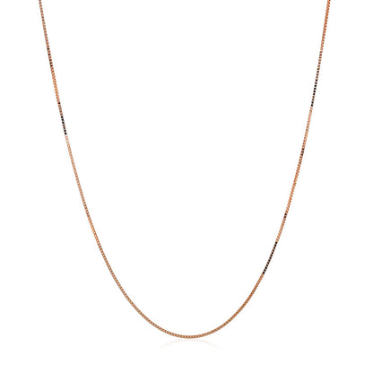 14k Rose Gold Classic Box Chain 0.45mm by Bids.com