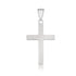 14k White Gold Flat Design Cross Pendant by Avera Group