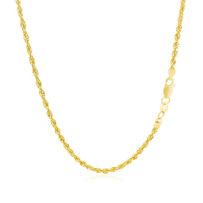 14k Yellow Gold Light Rope Chain (2.00 mm) - DestGlow
