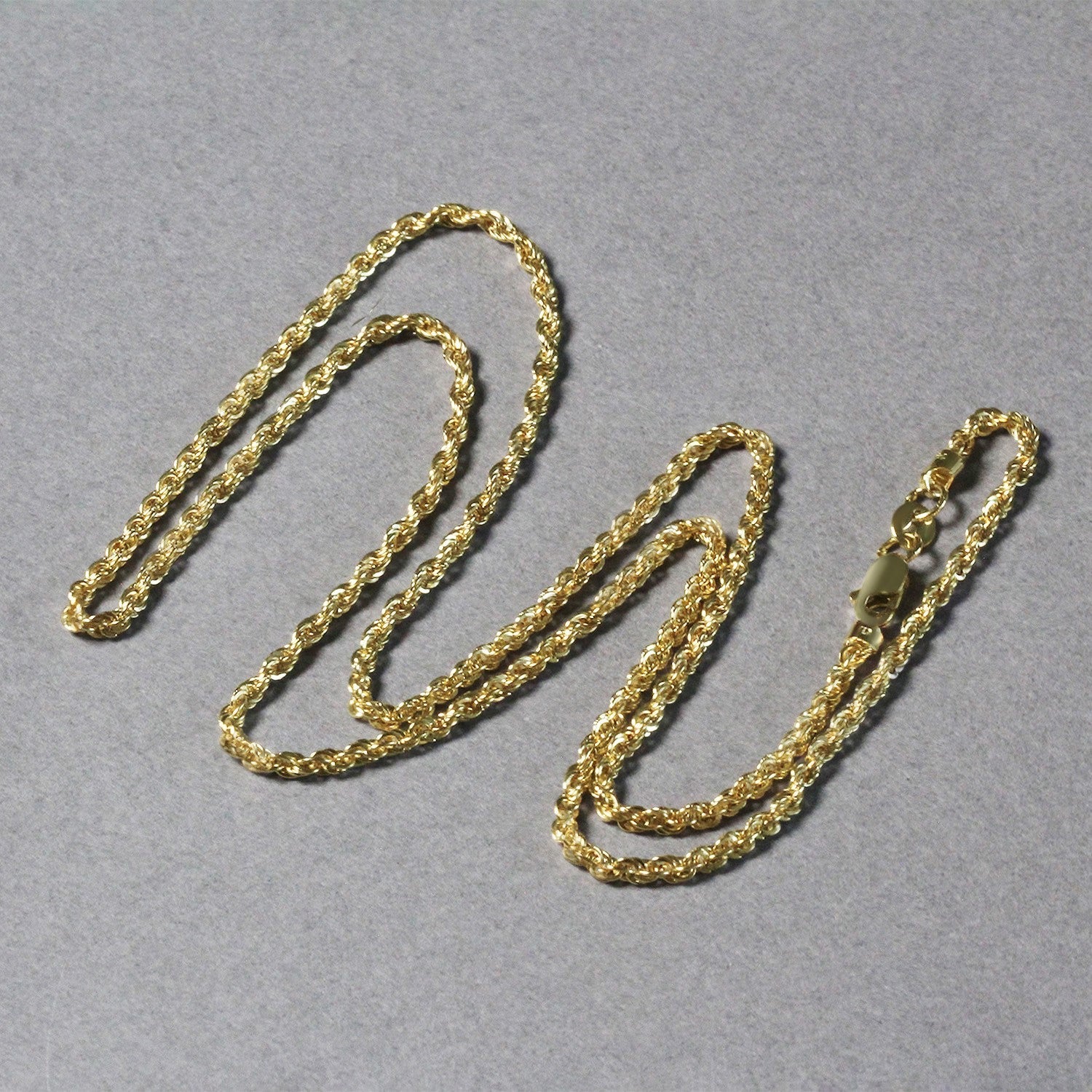 14k Yellow Gold Light Rope Chain (2.00 mm) - DestGlow