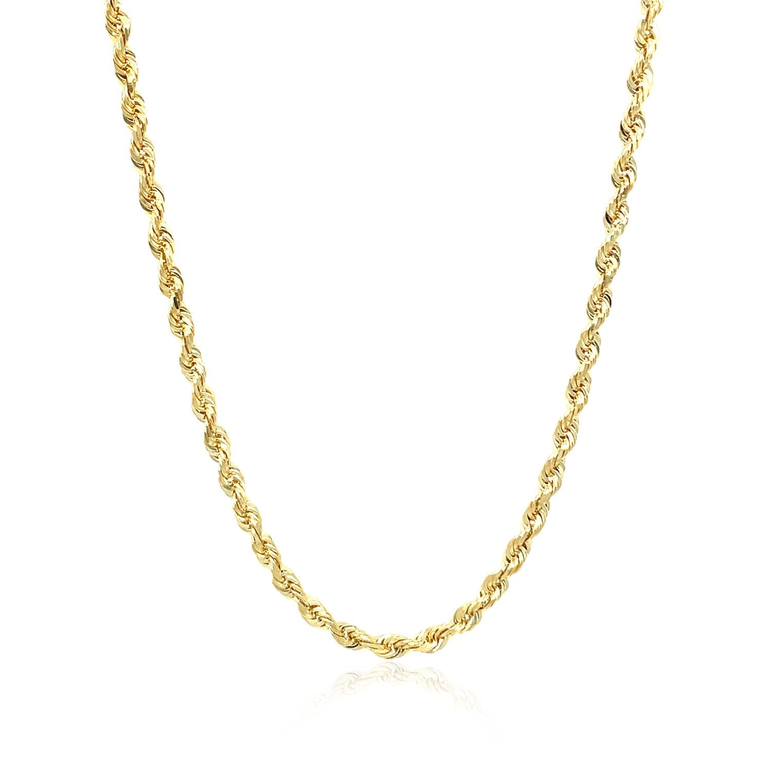 2.75mm 10k Yellow Gold Solid Diamond Cut Rope Chain by Bids.com