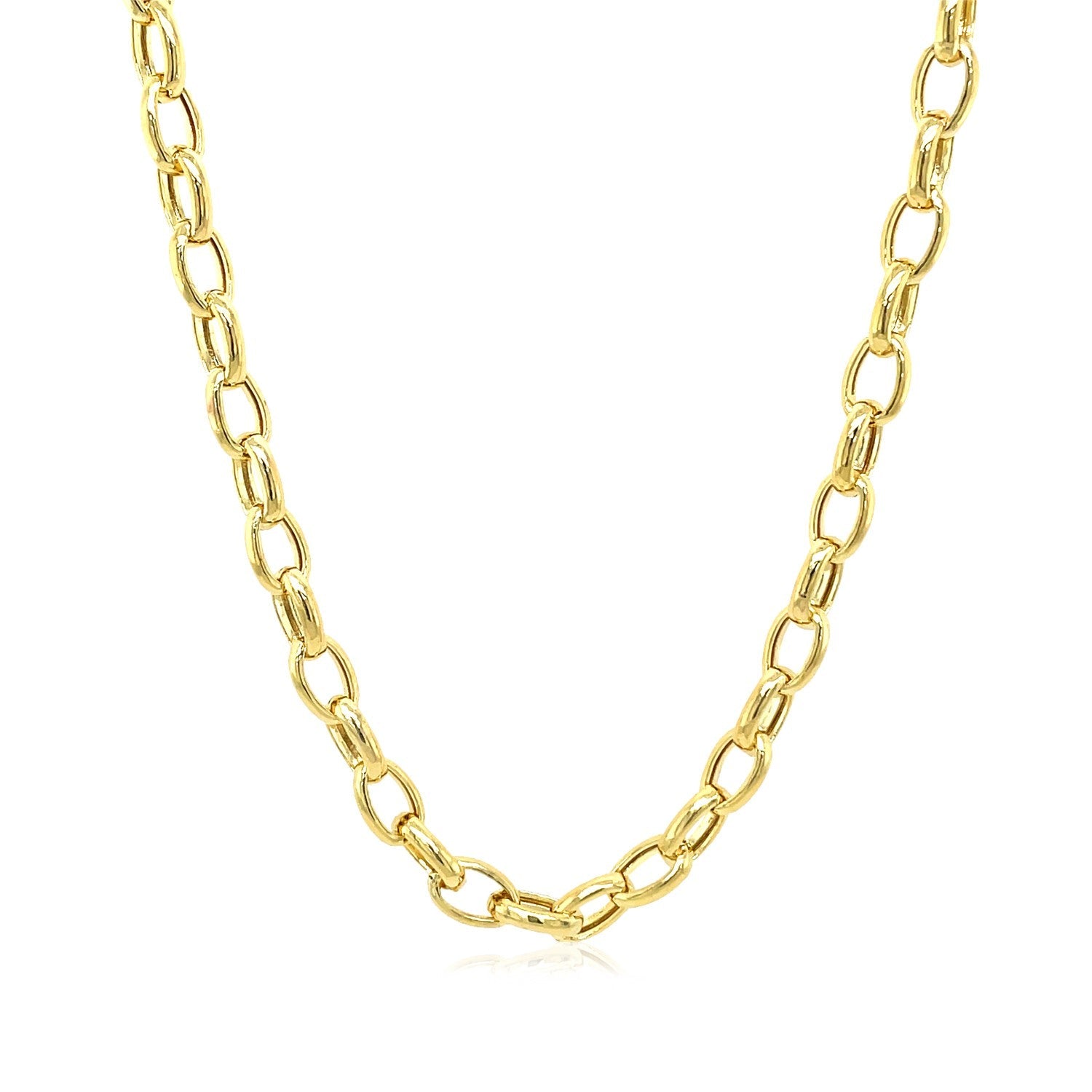 4.6mm 14k Yellow Gold Oval Rolo Chain by Bids.com
