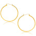 14k Yellow Gold Polished Hoop Earrings (1.5x40mm) - earrings