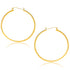 14k Yellow Gold Polished Hoop Earrings (1.5x40mm) 