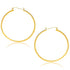 14k Yellow Gold Polished Hoop Earrings (1.5x40mm)