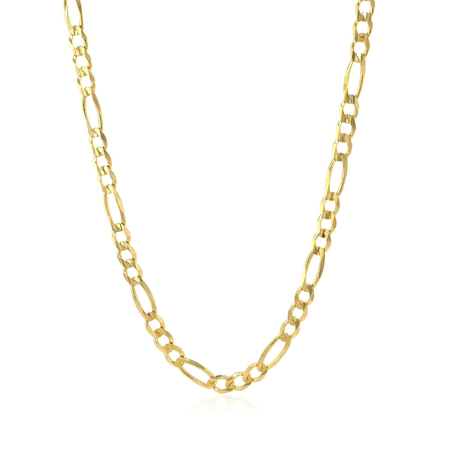 3.8mm 14k Yellow Gold Solid Figaro Chain by Bids.com