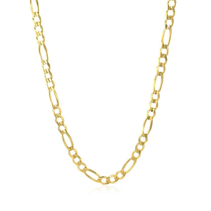 3.8mm 14k Yellow Gold Solid Figaro Chain by Bids.com