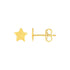 14k Yellow Gold Post Earrings with Stars(6.5mm) - accessories