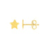 14k Yellow Gold Post Earrings with Stars(6.5mm) by Avera Group