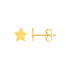 14k Yellow Gold Post Earrings with Stars(6.5mm) 