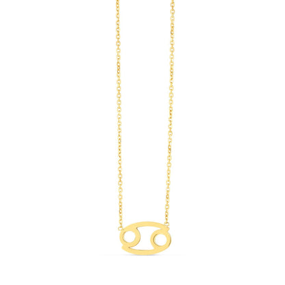 14K Yellow Gold Cancer Necklace  DestGlow