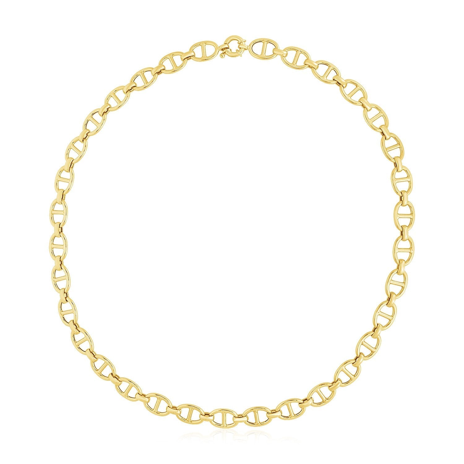 14k Yellow Gold High Polish Mariner Link Chain (8.8mm) 