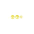 14k Yellow Gold Ball Earrings with Faceted Texture(7mm) by Avera Group