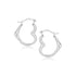 10k White Gold Heart Hoop Earrings - earrings