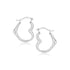 10k White Gold Heart Hoop Earrings by Avera Group