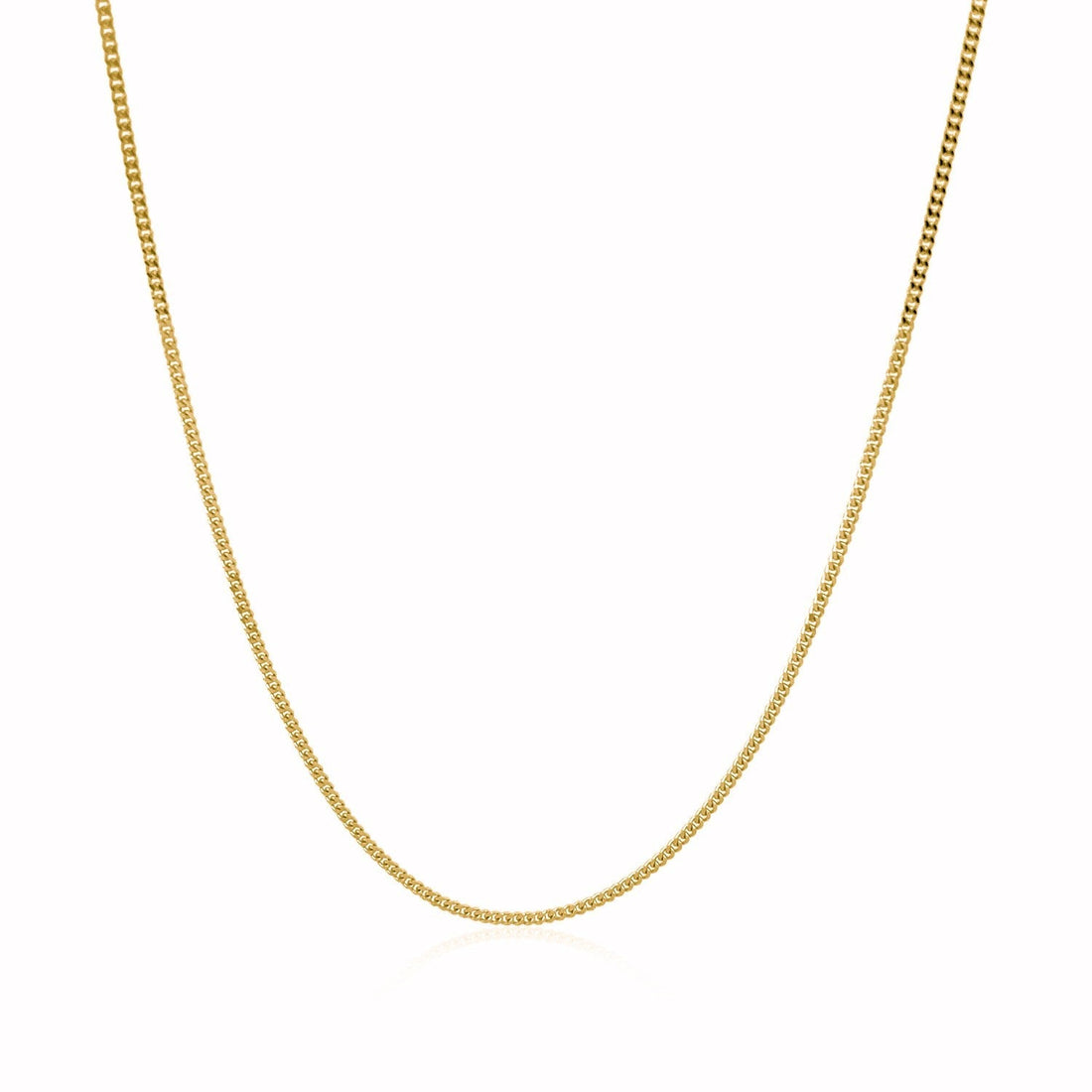 10k Yellow Gold Gourmette Chain 1.0mm (1.00 mm) - DestGlow