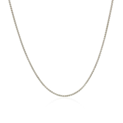 10k White Gold Wheat Chain 1.0mm  DestGlow