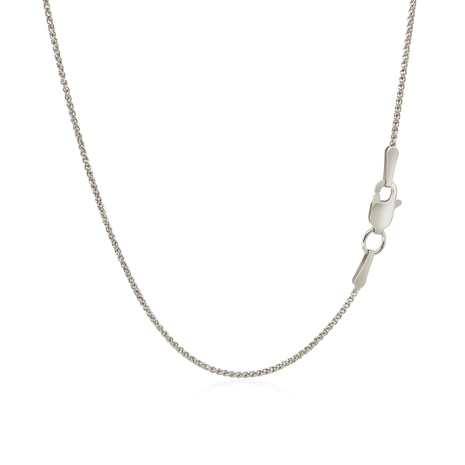 10k White Gold Wheat Chain 1.0mm  DestGlow