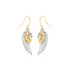 Two-Tone Wing Drop Earrings in 10K Gold 