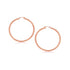 14k Rose Gold Polished Hoop Earrings (3x25mm) - earrings