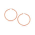 14k Rose Gold Polished Hoop Earrings (3x25mm) 