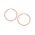 14k Rose Gold Polished Hoop Earrings (3x25mm) by Avera Group